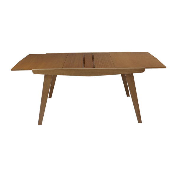 Mesa de Jantar Extensível 4 Lugares em Madeira Maciça Jade - Amêndoa